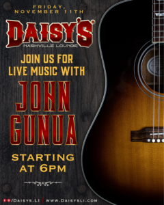 Live Music with John Gunua 11-11 6pm
