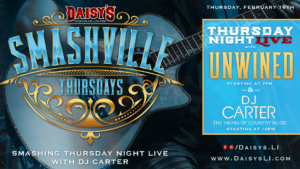 Smashville Thursday with Unwined and DJ Carter, February 16th at 7 pm