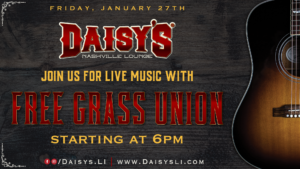 Live Music by Free Grass Union on January 27th at 6 pm 