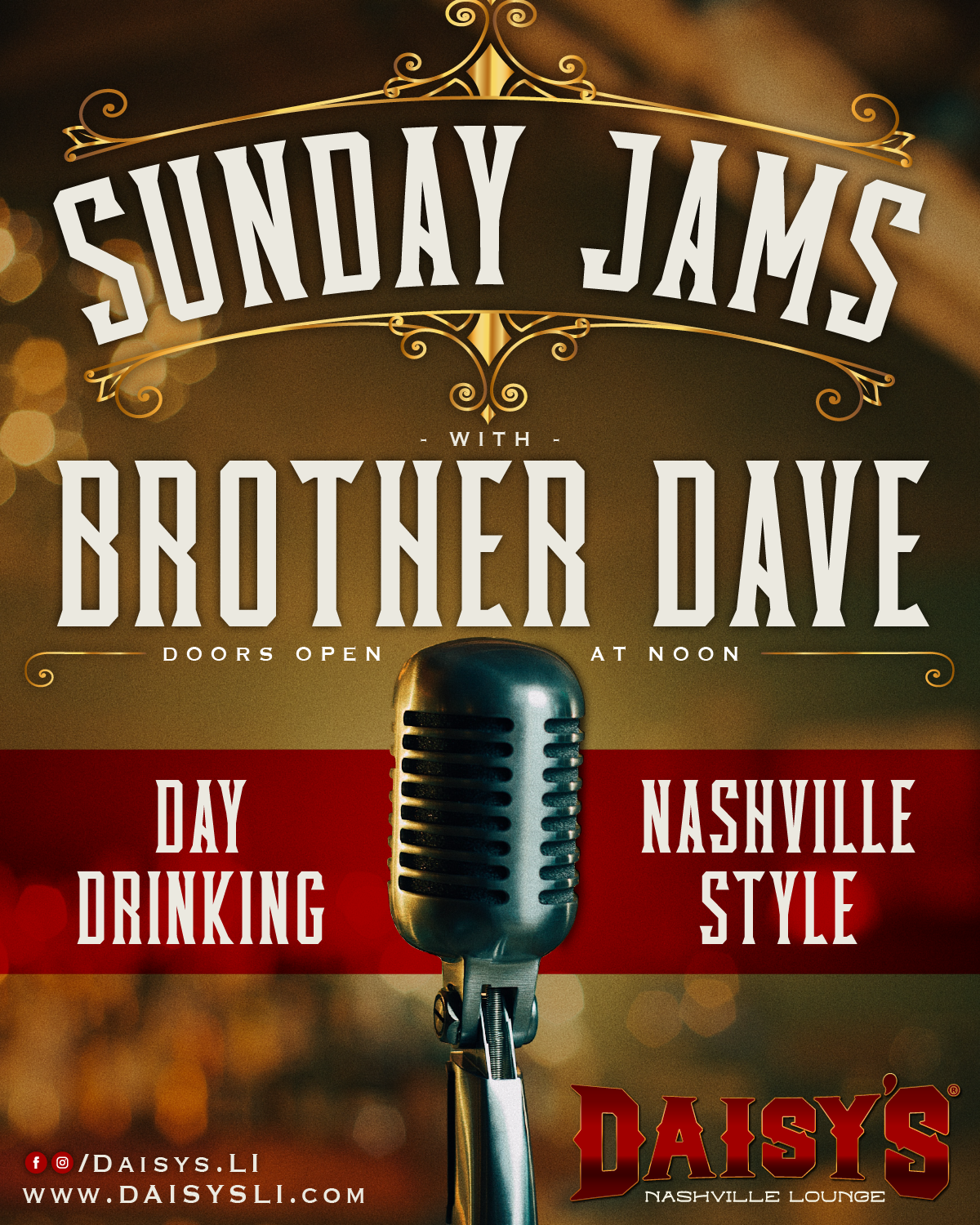 Sunday Jams with Brother Dave, Every Sunday at 2 pm