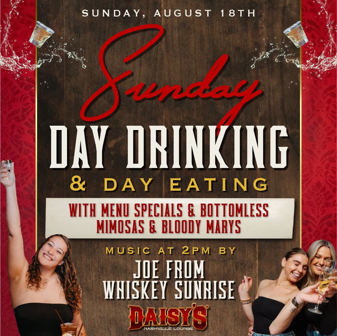 Sunday, August 18th: Sunday Day Drinking with Joe from Whiskey Sunrise at 2 pm