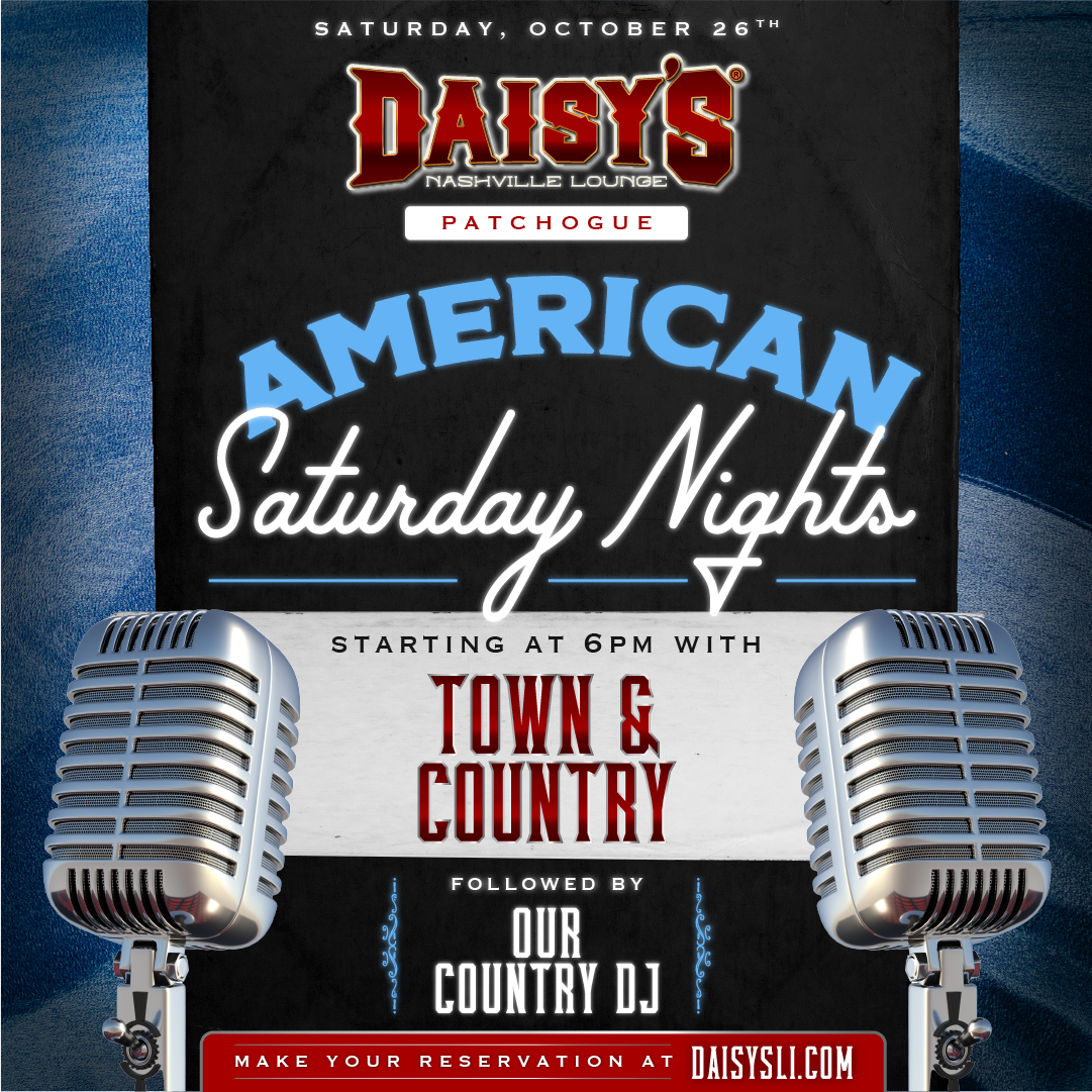 Saturday, October 26th: Live music by Town & Country at 6 pm