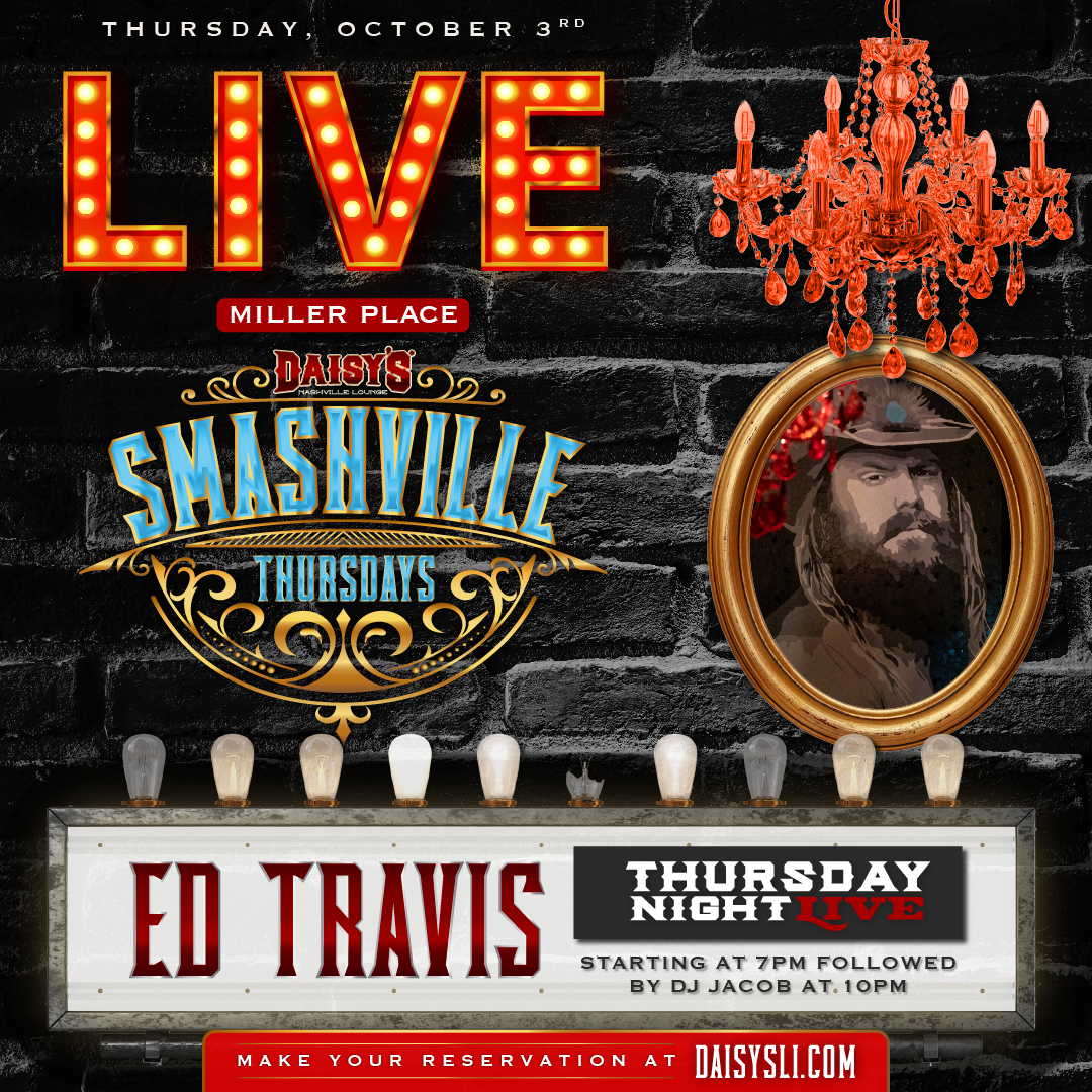 Thursday October 3rd: Live music by Ed Travis & DJ Jacob at 7 pm