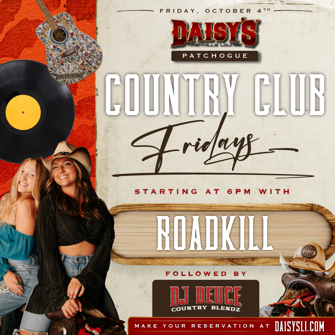 Friday, October 4th: Live music by Roadkill at 6 pm followed by DJ Deuce