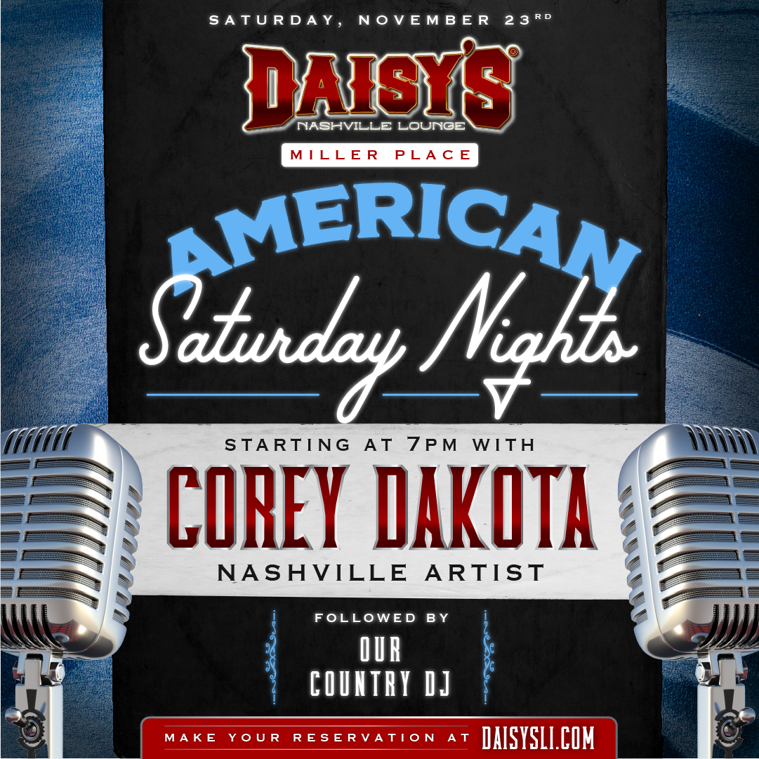 Corey Dakota is back on Saturday, November 23rd! Come see his incredible performance starting at 7 pm! 