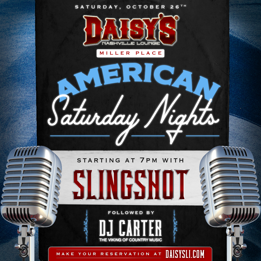 Saturday, October 26th: Live music by Slingshot & DJ Carter starting at 7 pm