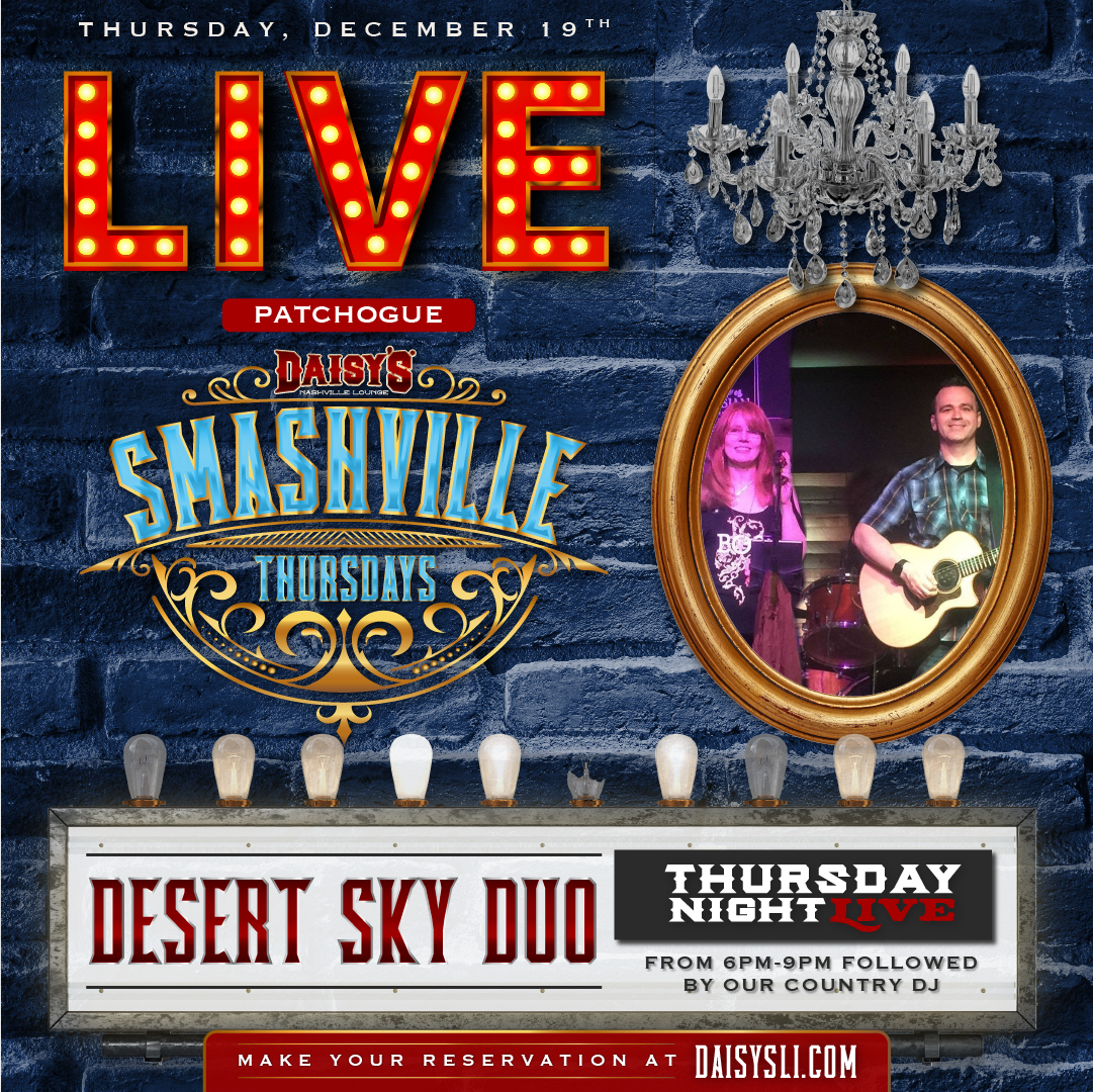 Come see a live performance by Desert Sky Duo at our Patchogue location on Thursday, December 19th at 6 pm!