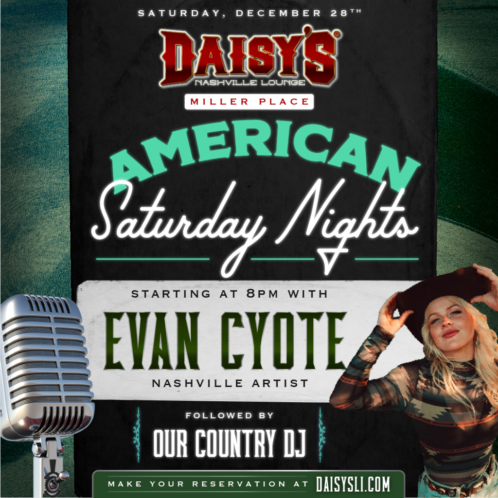 Saturday december 28th live music by Evan Cyote at 8 pm