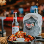 Smoked Hot Nashville Wings, Daisy's hat and a bottle of beer