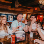 People hanging out at the bar