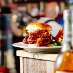 A sandwich on a table