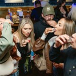 5 people drinking a shot