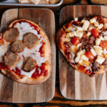 Spicy Meatball Flatbread and Hawaiian Flatbread